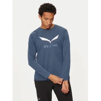 Zdjęcie Salewa Koszulka techniczna Solidlogo Dry 27340 Granatowy Regular Fit