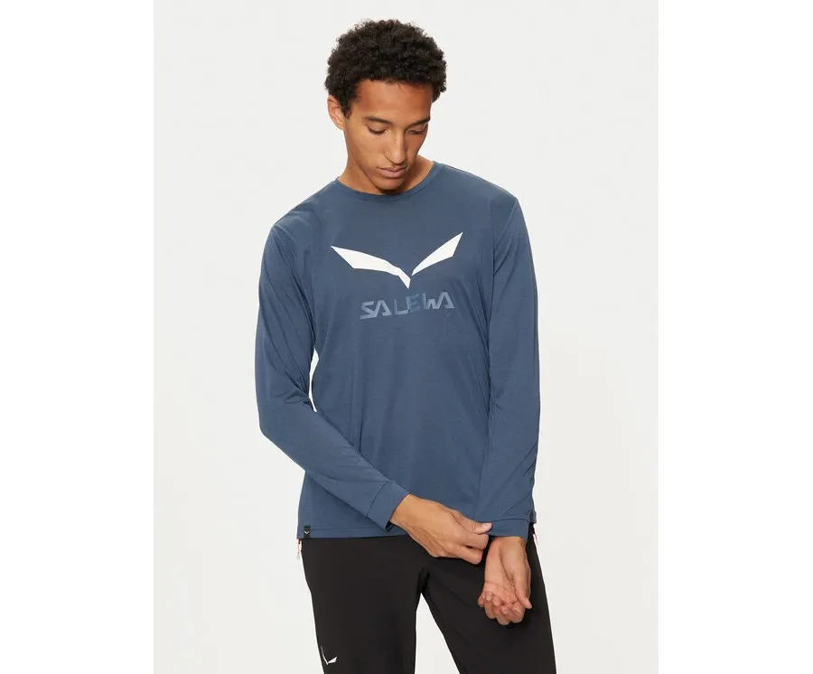 obrazek 1 Salewa Koszulka techniczna Solidlogo Dry 27340 Granatowy Regular Fit