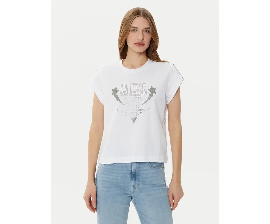 obrazek 1 Guess T-Shirt W5RI06 I3Z14 Biały Regular Fit