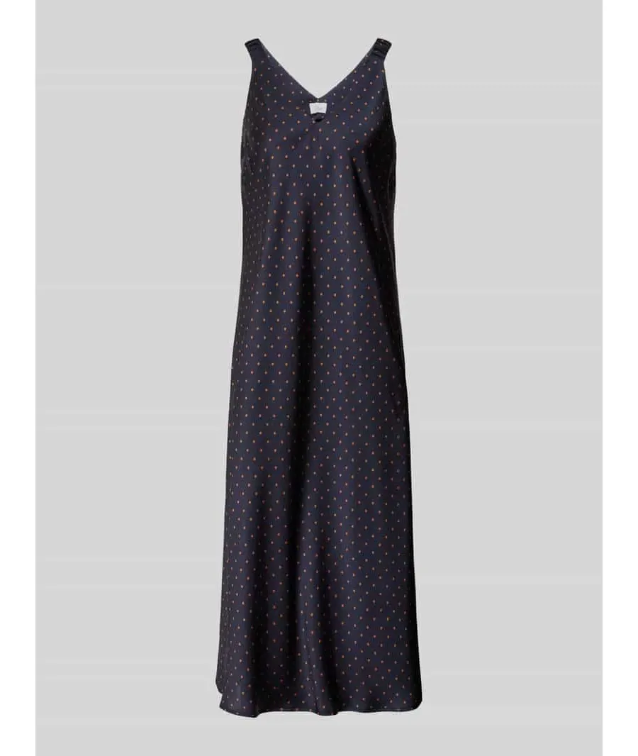 obrazek 1 Długa sukienka z dekoltem w serek