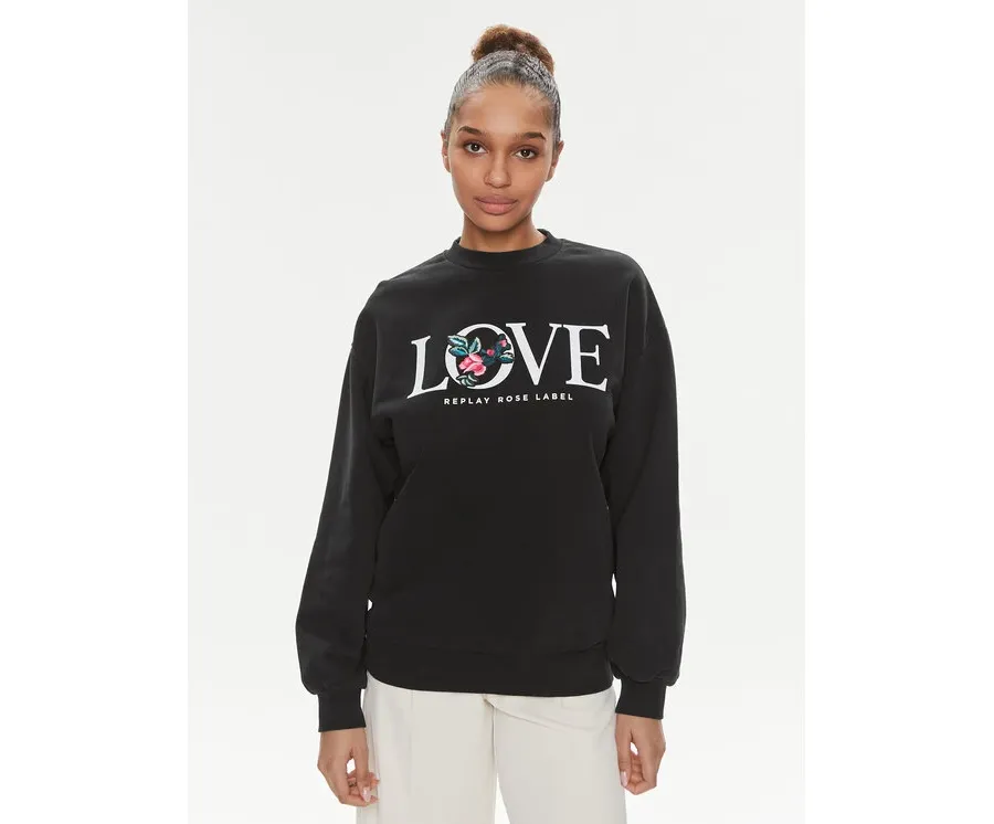 obrazek 1 Replay Bluza W3616C.000.22890CS Czarny Regular Fit REPLAY