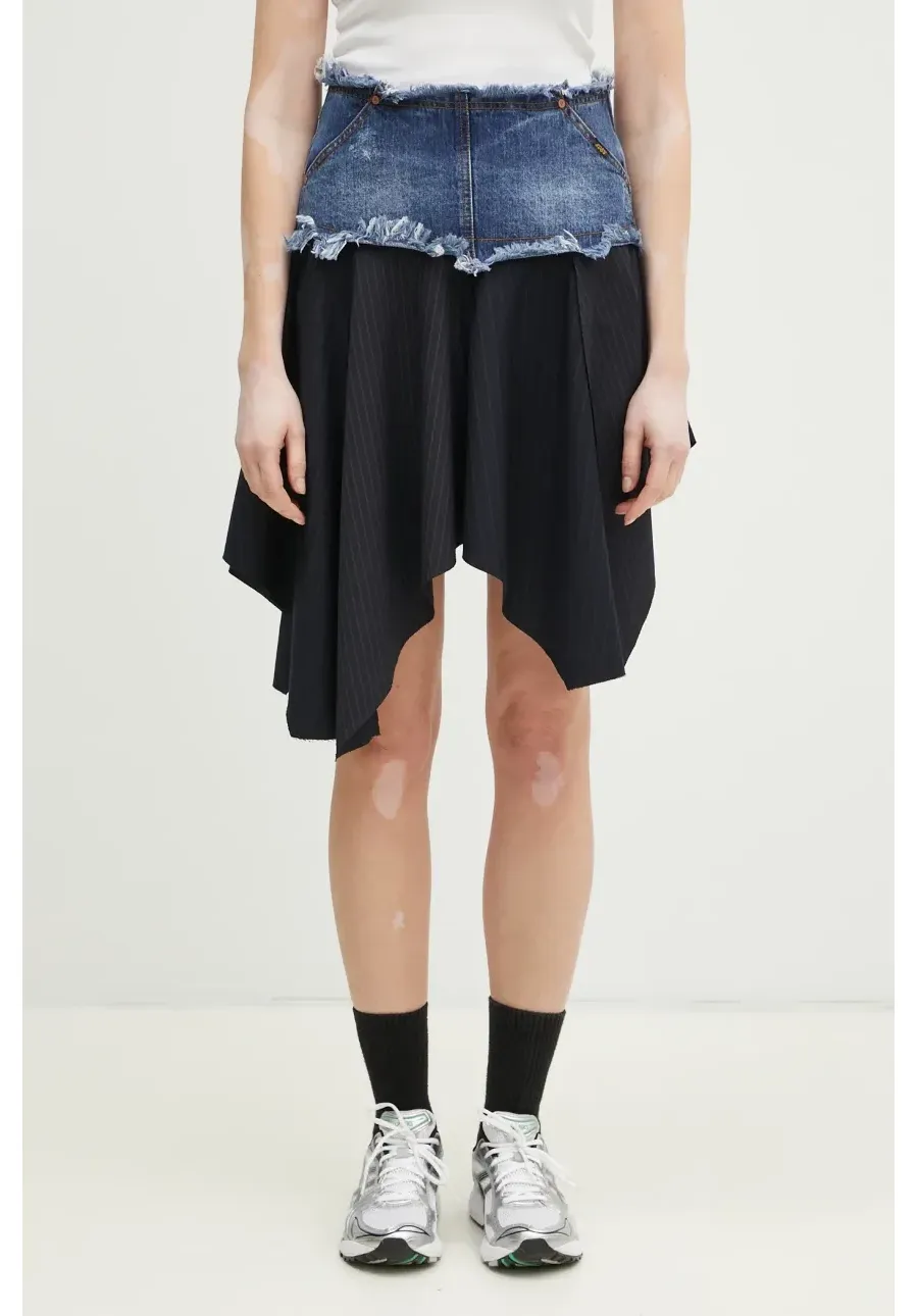 obrazek 1 Andersson Bell spódnica Denim Combination Fairy kolor granatowy mini rozkloszowana apa800w