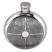 Picture A decorative hip flask with a Celtic motif