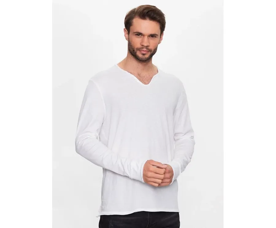 obrazek 1 Zadig&Voltaire Longsleeve Monastir Guitare JMTN00227 Biały Regular Fit