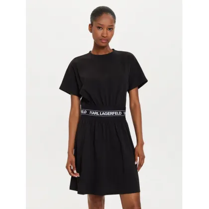 Zdjęcie KARL LAGERFELD Sukienka codzienna 245W1351 Czarny Regular Fit