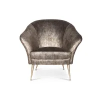 Picture Unusual armchair for the living room with brass elements