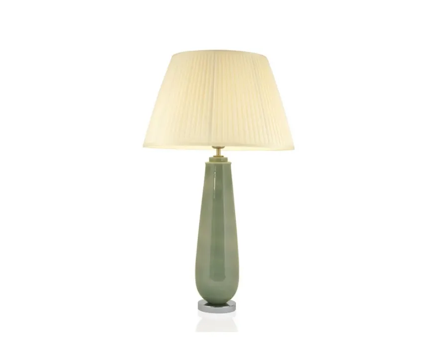 picture 1 Unconventional ceramic lamp with base made of brass
