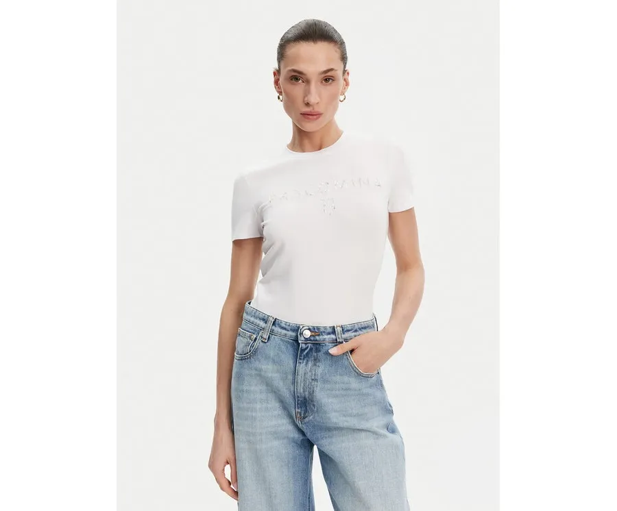 obrazek 1 Fracomina T-Shirt FP25ST3011J449N5 Biały Slim Fit