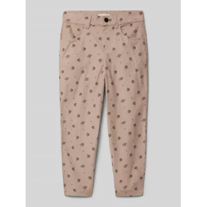 Zdjęcie Spodnie materiałowe o kroju regular fit z nadrukiem z motywem model ‘BELLA’