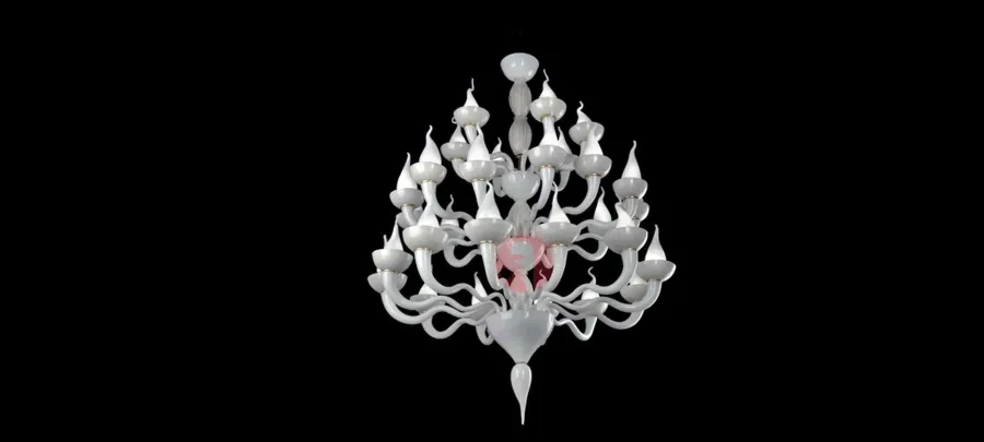 obrazek 1 Wyjątkowy żyrandol ze szkła Murano - Vetreria Artistica Rosa
