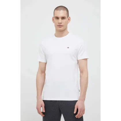 Zdjęcie Napapijri t-shirt bawełniany Salis kolor biały gładki NP0A4H8D0021