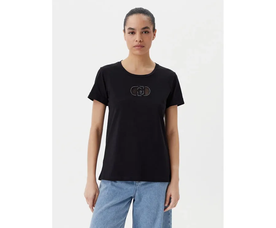 obrazek 1 Liu Jo Sport T-Shirt TA5180 JS923 Czarny Regular Fit