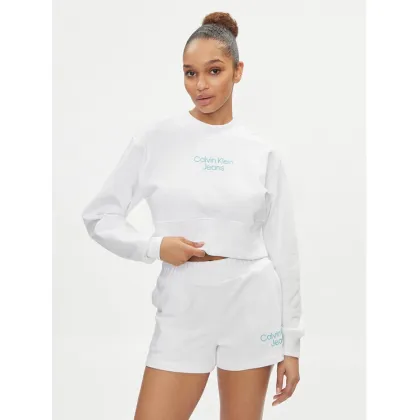 Zdjęcie Calvin Klein Jeans Bluza Stacked Institutional J20J221466 Biały Regular Fit