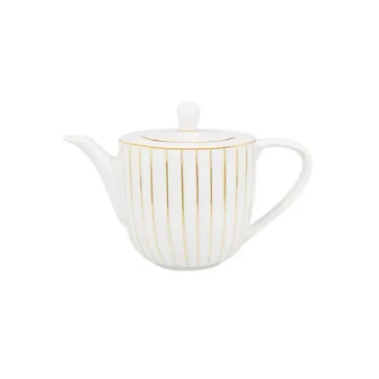 Zdjęcie Cudowny dzbanek porcelanowy ze złotymi zdobieniami do herbaty