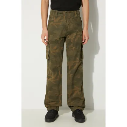 Zdjęcie Alpha Industries spodnie bawełniane Jet Pant Camo kolor zielony proste 101212C