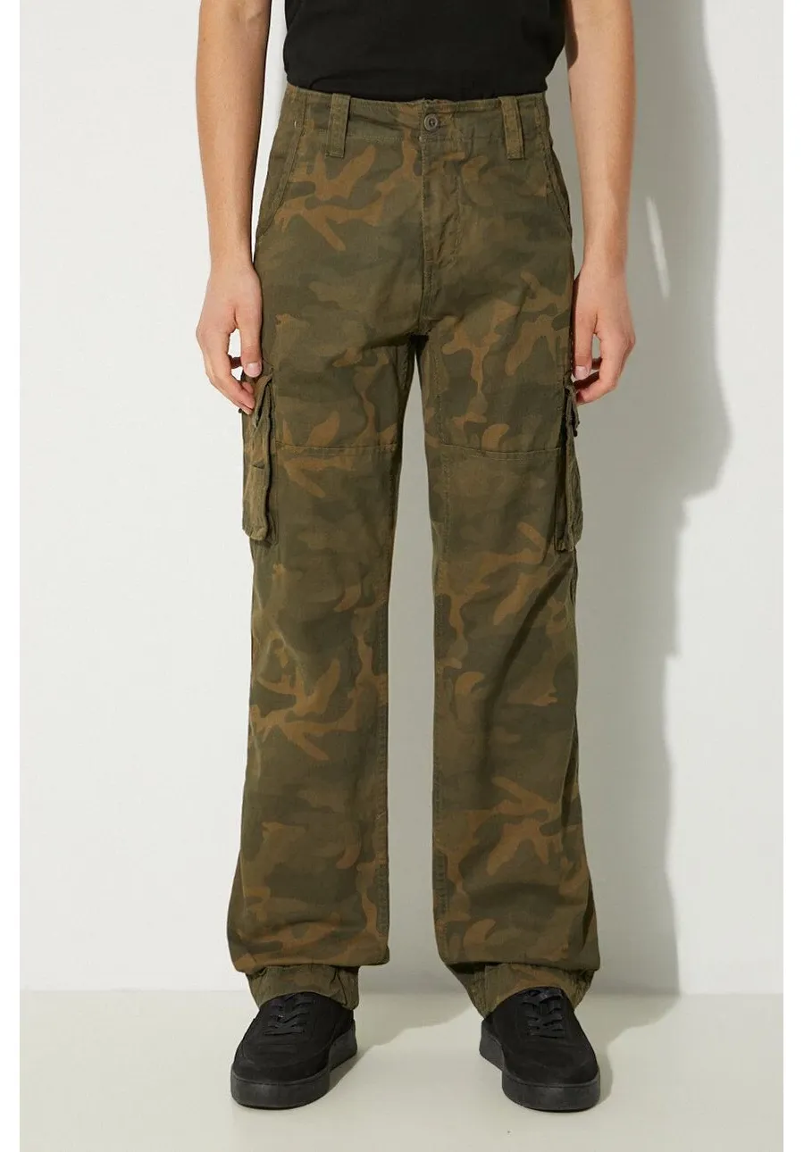 obrazek 1 Alpha Industries spodnie bawełniane Jet Pant Camo kolor zielony proste 101212C