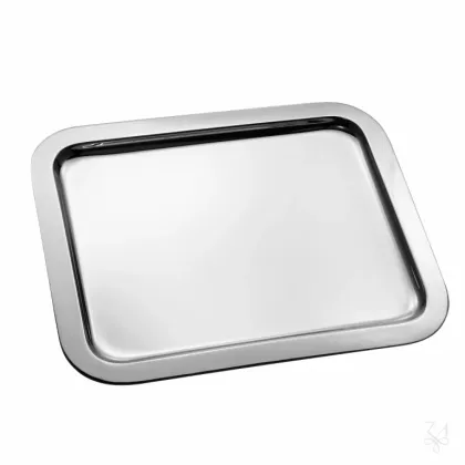 Zdjęcie Wyjątkowa srebrna taca 37×29 cm o ponadczasowym designie - Zaramella Argenti