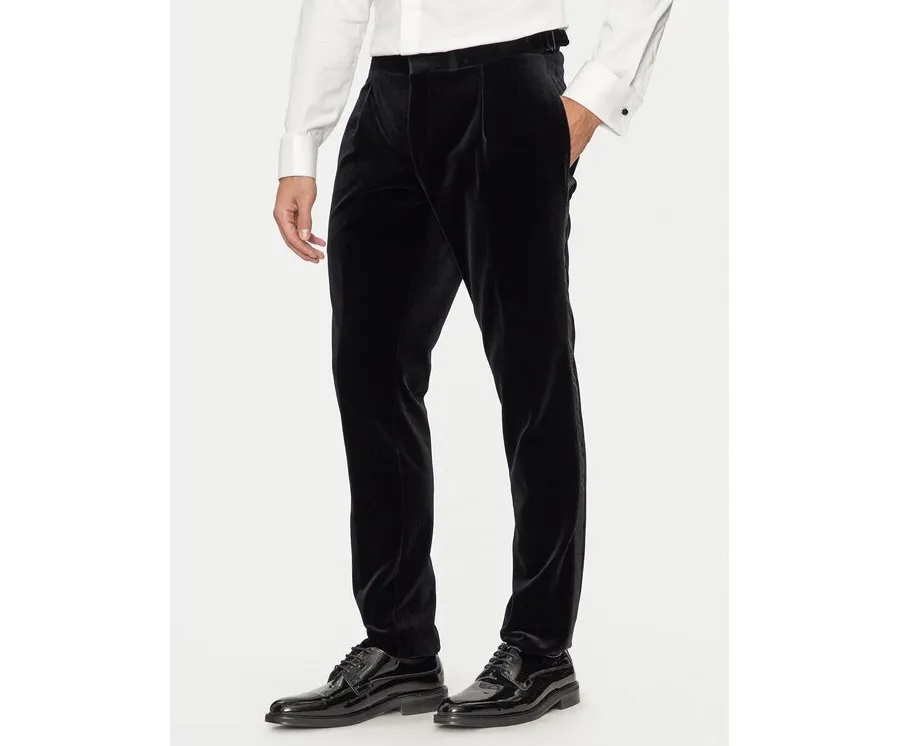 obrazek 1 Hugo Spodnie materiałowe Getlin242E1X 50524910 Czarny Slim Fit HUGO