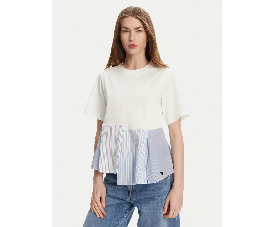 obrazek 1 Weekend Max Mara T-Shirt Bird 2515941102 Biały Relaxed Fit