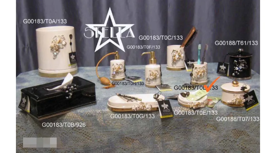 obrazek 1 Gustowna ceramiczna mydelniczka z kryształkami Swarovskiego