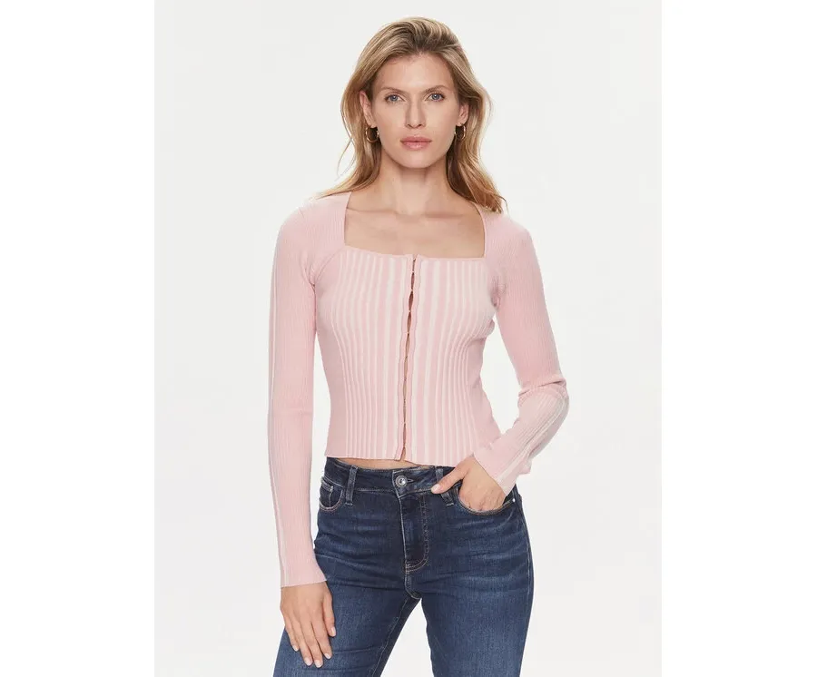 obrazek 1 Guess Kardigan Allie W4RR43 Z2YN2 Różowy Slim Fit