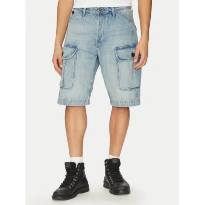 Zdjęcie G-Star Raw Szorty jeansowe Bend 3D Cargo D26528-D788 H119 Błękitny Relaxed Fit