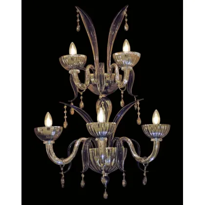 Picture Original blown Murano glass chandelier - Lucevetro
