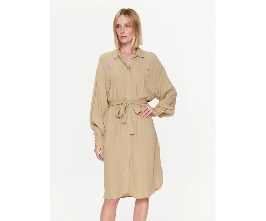 obrazek 1 Bruuns Bazaar Sukienka koszulowa Lilli Thilda BBW3312 Brązowy Regular Fit