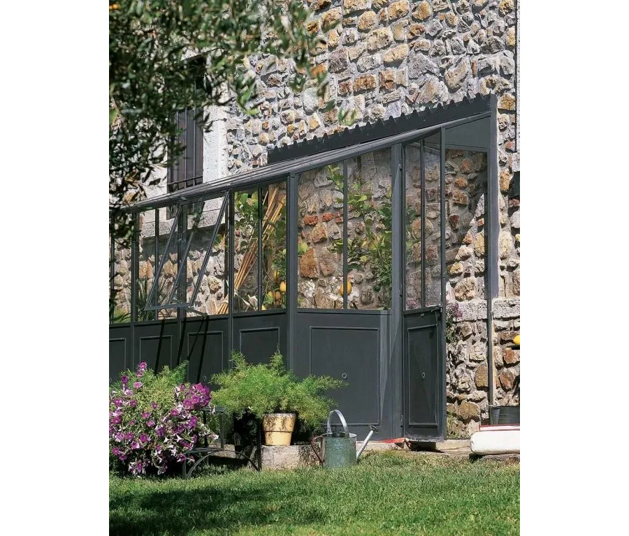obrazek 1 Przyścienna szklarnia ogrodowa Orangerie 215×223 cm otwierana z prawej strony