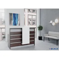 Zdjęcie Nowoczesna lada recepcyjna Salva z nakładką blatową w 4 wariantach wymiarowych