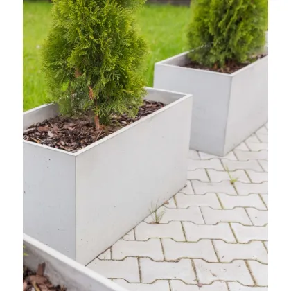 Zdjęcie 90x45x45 cm CT - Donica betonowa w kształcie prostokąta (antracytowa)
