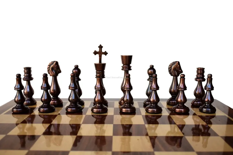 obrazek 5 Figury szachowe z litego mosiądzu z serii King of Castle - The Chess Empire