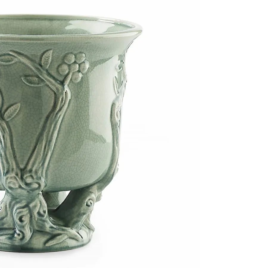 obrazek 3 Duża donica pekińska z glazurowanej ceramiki H.57xL.56xD.Int.45 cm