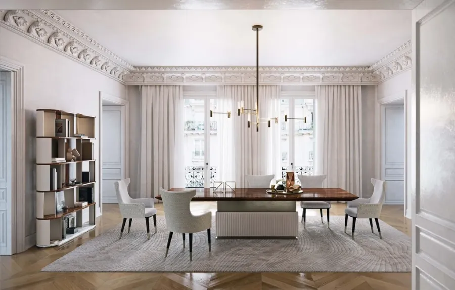 obrazek 6 Stylowa włoska biblioteczka do salonu lub gabinetu - w stylu modernistycznym