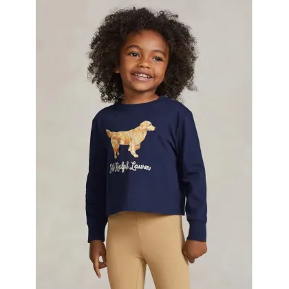 Zdjęcie Polo Ralph Lauren Bluzka Ls Dog Tee 312916817001 Granatowy Regular Fit