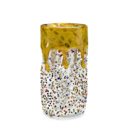 Zdjęcie Artystyczny wazon z kolorowego szkła murano (25 cm)