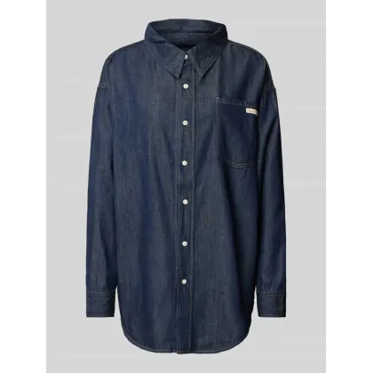 Zdjęcie Koszula jeansowa o kroju oversized z kieszenią na piersi