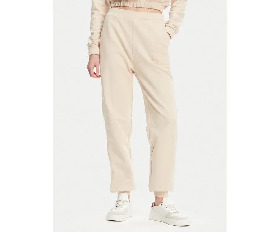 obrazek 1 Calvin Klein Jeans Spodnie dresowe J20J225355 Beżowy Regular Fit