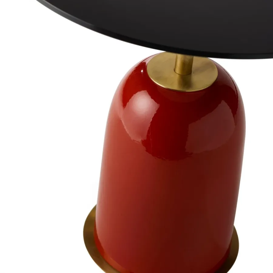 obrazek 2 Okrągły stolik z malowanym od spodu szklanym blatem H.65xDia.65 cm