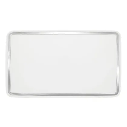 Zdjęcie Biały średni prostokątny talerz Trasso z platynowym obrzeżem - Vista Alegre