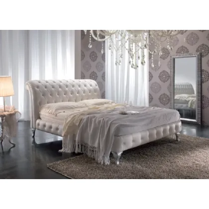 Zdjęcie Łózko ze skóry do materaca 180x200cm w stylu chesterfield