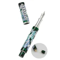 Zdjęcie Eleganckie pióro wieczne Morpho Green z niebieskim szafirem Edycja Limitowana