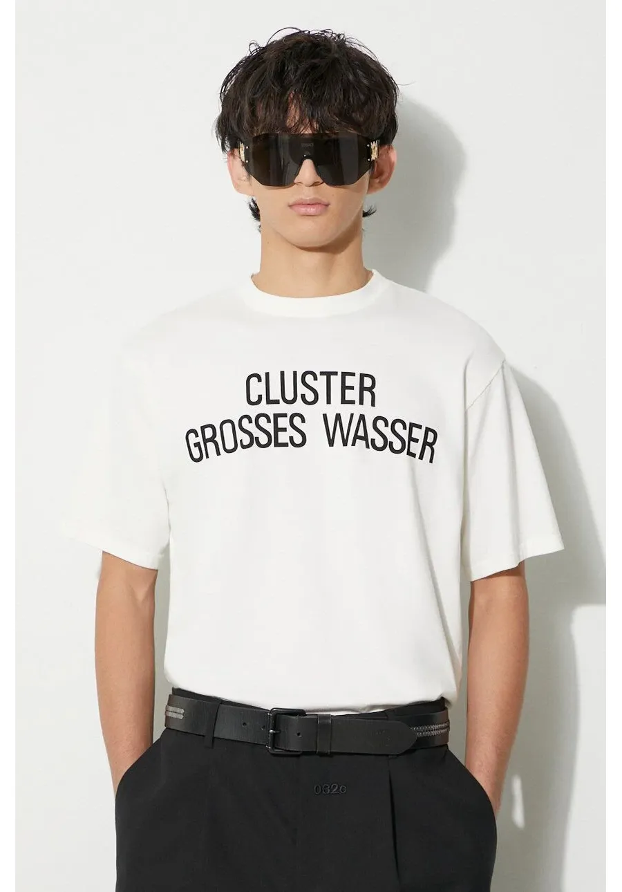 obrazek 1 Undercover t-shirt bawełniany Tee męski kolor beżowy z nadrukiem UC2C3811