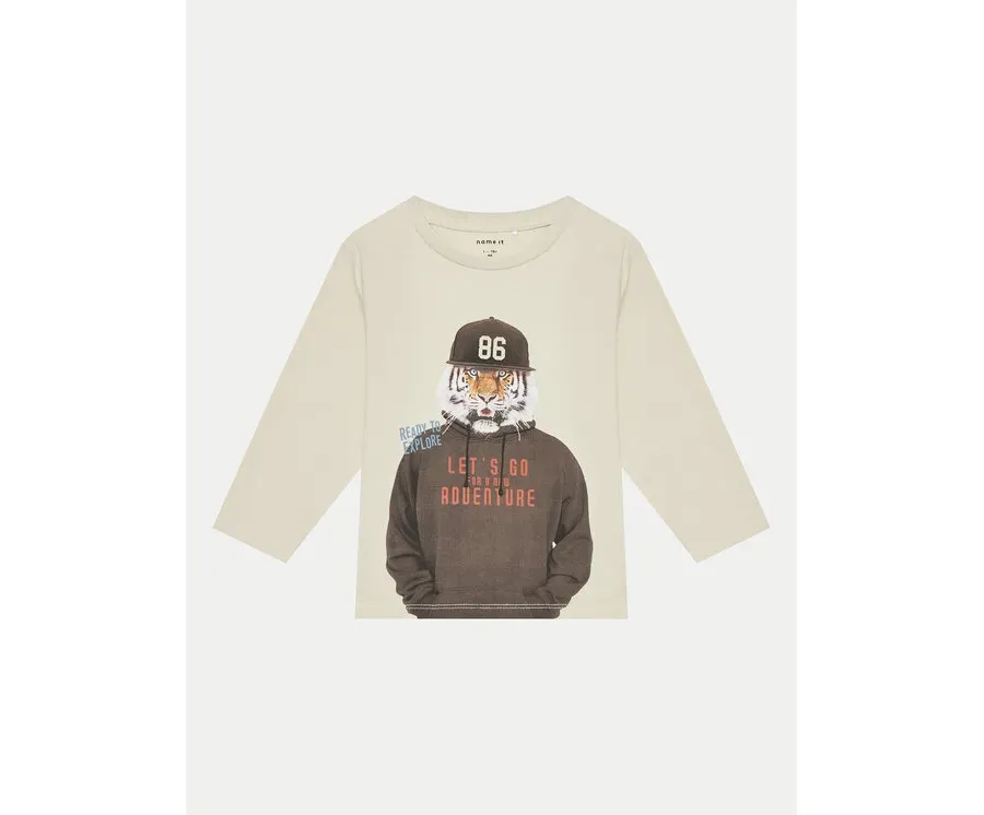 obrazek 1 NAME IT Bluzka 13233694 Beżowy Relaxed Fit