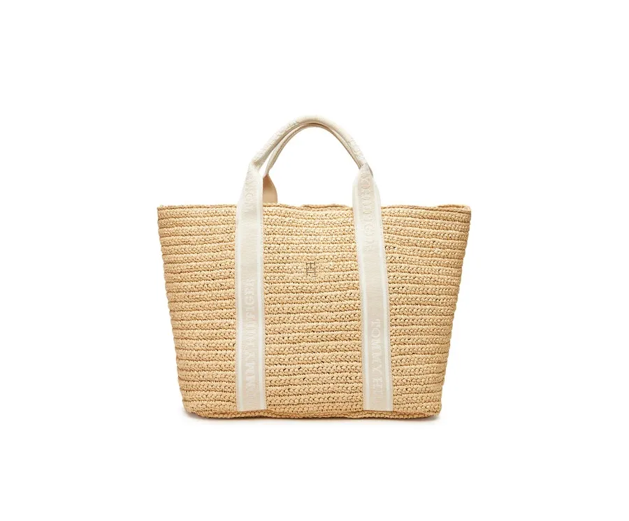 obrazek 1 Tommy Hilfiger Torebka Th Spring Logo Tote AW0AW17196 Beżowy