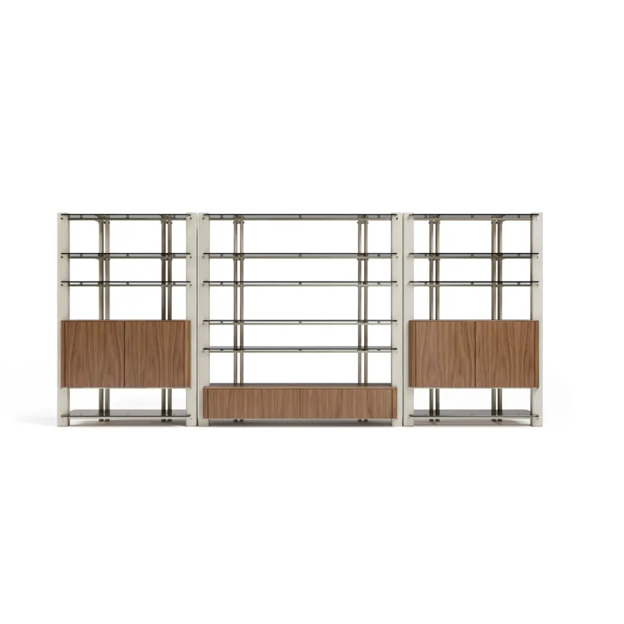 obrazek 7 Wspaniała włoska modernistyczna biblioteczka do salonu lub gabinetu