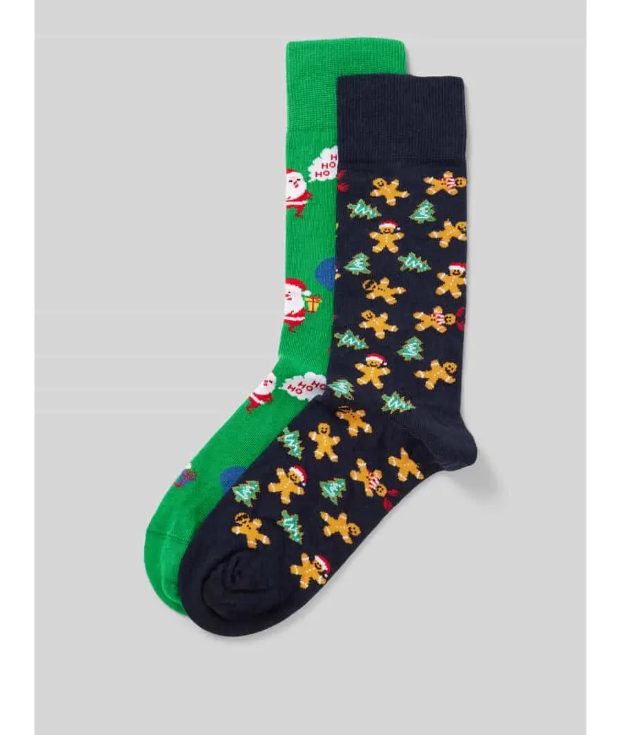 obrazek 1 Skarpety z bawełną i wyhaftowanym motywem w zestawie 2 szt.