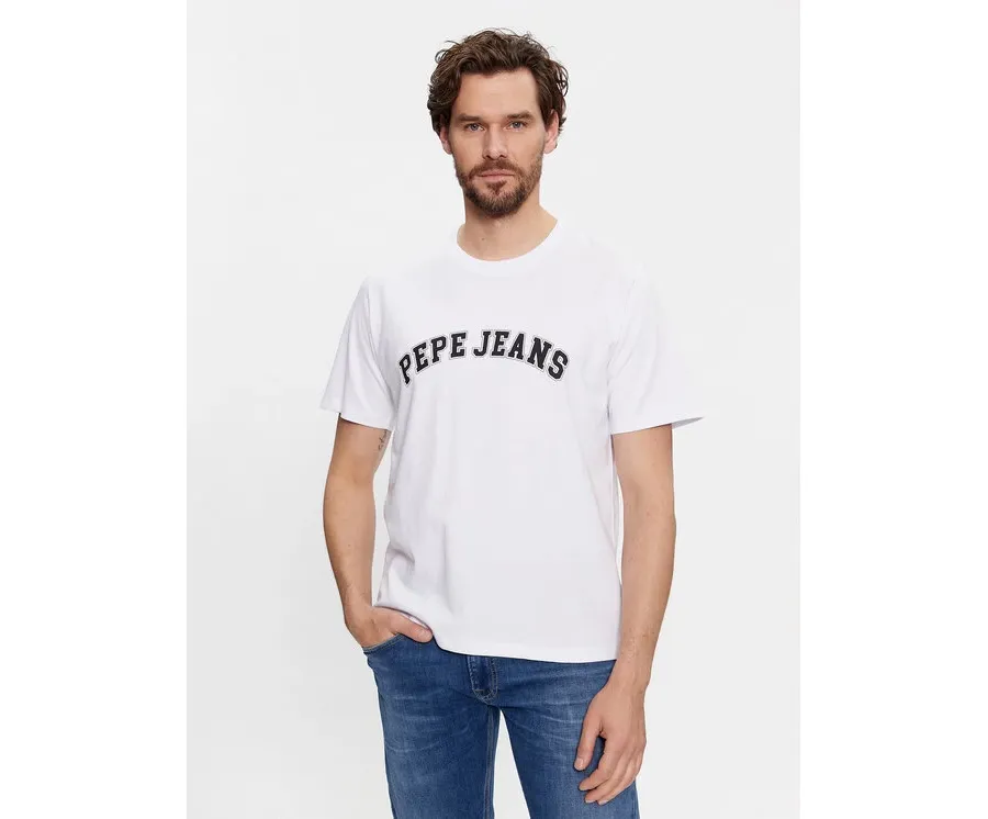 obrazek 1 Pepe Jeans T-Shirt Clement PM509220 Biały Regular Fit