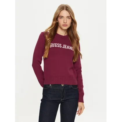 Zdjęcie Guess Jeans Sweter W4BR10 Z3HM1 Bordowy Regular Fit