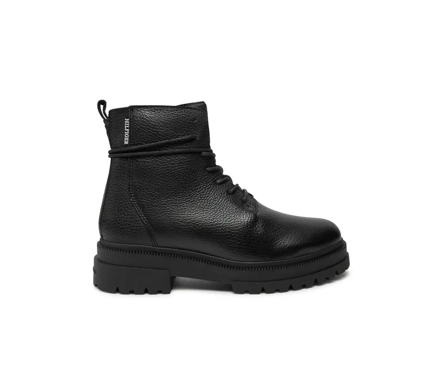 obrazek 1 Tommy Hilfiger Kozaki Th Chunky Tl Lace Up Boot FM0FM05270 Czarny